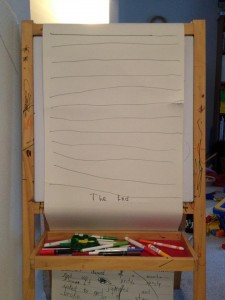 Paper Scroll on Easel with "The End" at bottom